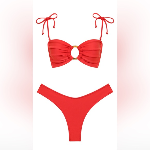 Montce Other - Montce Cherry Red Tori Top and Lulu Bottom Set, Size Small